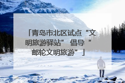 青岛市北区试点“文明旅游驿站” 倡导“邮轮文明旅游”