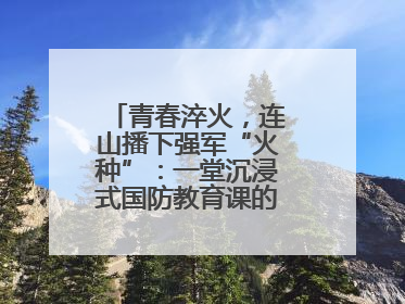 青春淬火，连山播下强军“火种”：一堂沉浸式国防教育课的“燃”效应