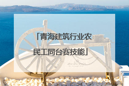 青海建筑行业农民工同台赛技能