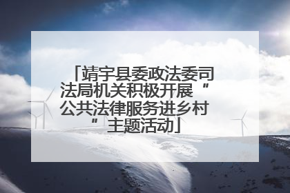 靖宇县委政法委司法局机关积极开展“公共法律服务进乡村”主题活动