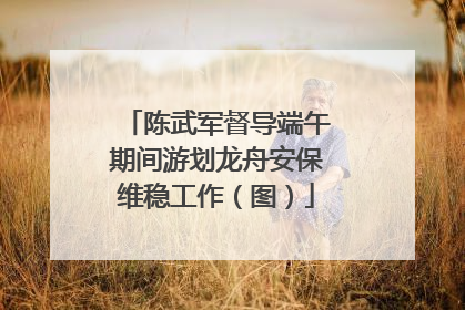 陈武军督导端午期间游划龙舟安保维稳工作（图）