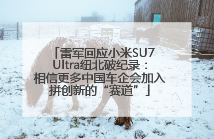 雷军回应小米SU7 Ultra纽北破纪录：相信更多中国车企会加入拼创新的“赛道”