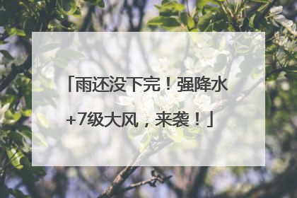 雨还没下完！强降水+7级大风，来袭！