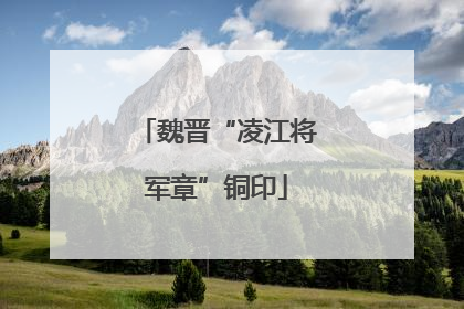 魏晋“凌江将军章”铜印