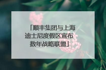 顺丰集团与上海迪士尼度假区宣布数年战略联盟