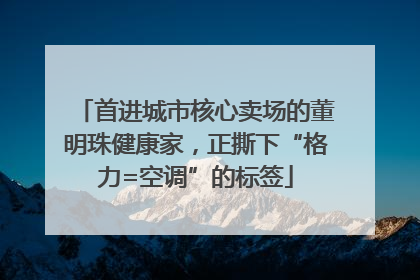 首进城市核心卖场的董明珠健康家，正撕下“格力=空调”的标签