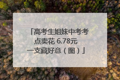 高考生姐妹中考考点卖花 6.78元一支藏好意（图）