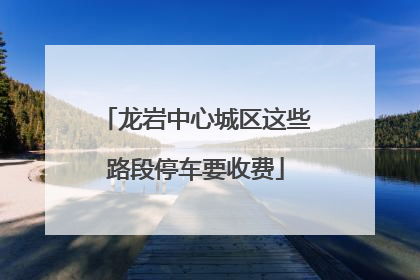 龙岩中心城区这些路段停车要收费