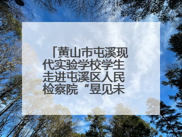 黄山市屯溪现代实验学校学生走进屯溪区人民检察院“昱见未来”青少年法治教育宣传基地