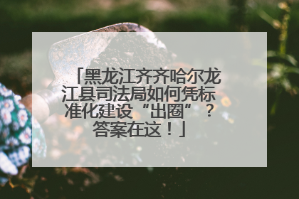黑龙江齐齐哈尔龙江县司法局如何凭标准化建设“出圈”？答案在这！
