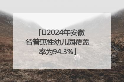 ﻿2024年安徽省普惠性幼儿园覆盖率为94.3%