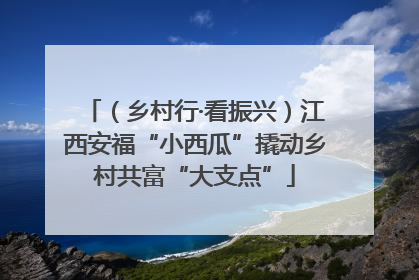 （乡村行·看振兴）江西安福“小西瓜”撬动乡村共富“大支点”