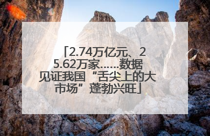 2.74万亿元、25.62万家……数据见证我国“舌尖上的大市场”蓬勃兴旺
