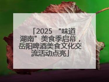 2025 “味道湖南”美食季启幕，岳阳啤酒美食文化交流活动点亮