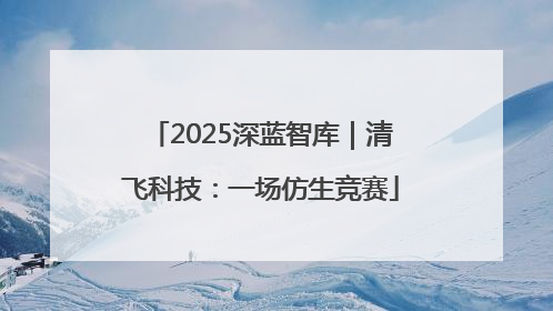 2025深蓝智库｜清飞科技：一场仿生竞赛