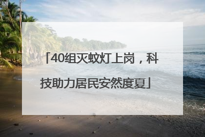 40组灭蚊灯上岗，科技助力居民安然度夏