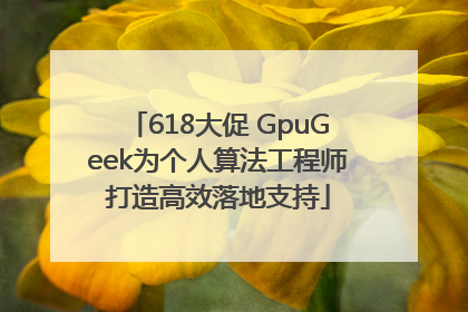 618大促 GpuGeek为个人算法工程师打造高效落地支持