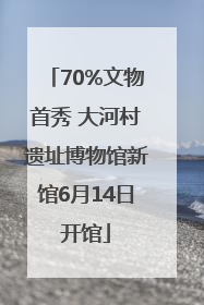 70%文物首秀 大河村遗址博物馆新馆6月14日开馆