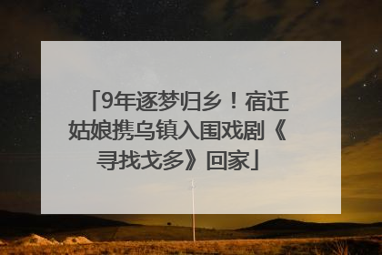 9年逐梦归乡！宿迁姑娘携乌镇入围戏剧《寻找戈多》回家