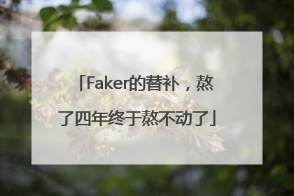 Faker的替补，熬了四年终于熬不动了