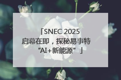 SNEC 2025启幕在即，探秘易事特“AI+新能源”